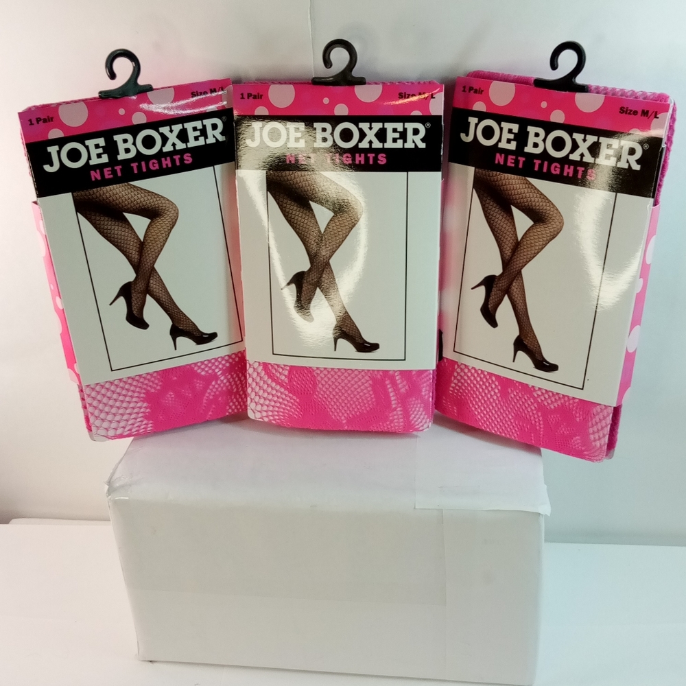 3 pairs of Joe boxer pink fishnet stockings